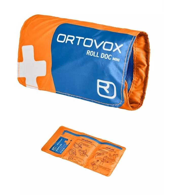Комплект за първа помощ Ortovox Roll Doc Mini с оранжев калъф и и.