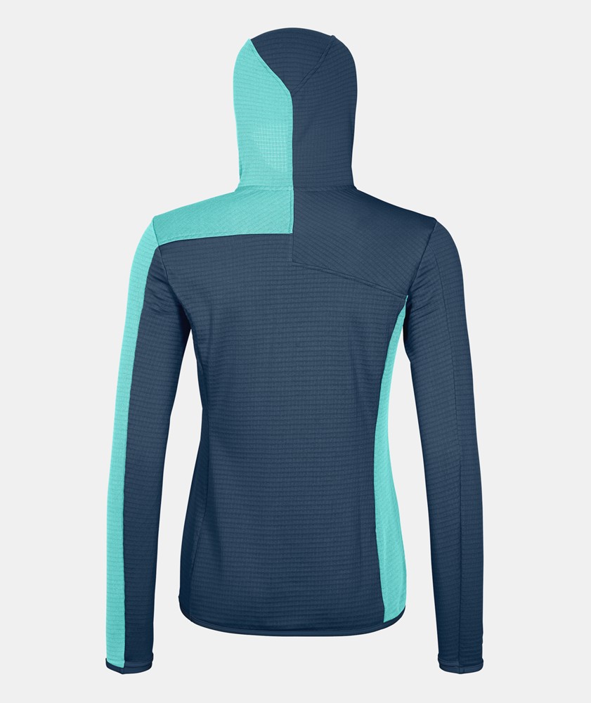 Техничен полар с вълна Ortovox Fleece Light grid Hooded JKT Womens - Image 2