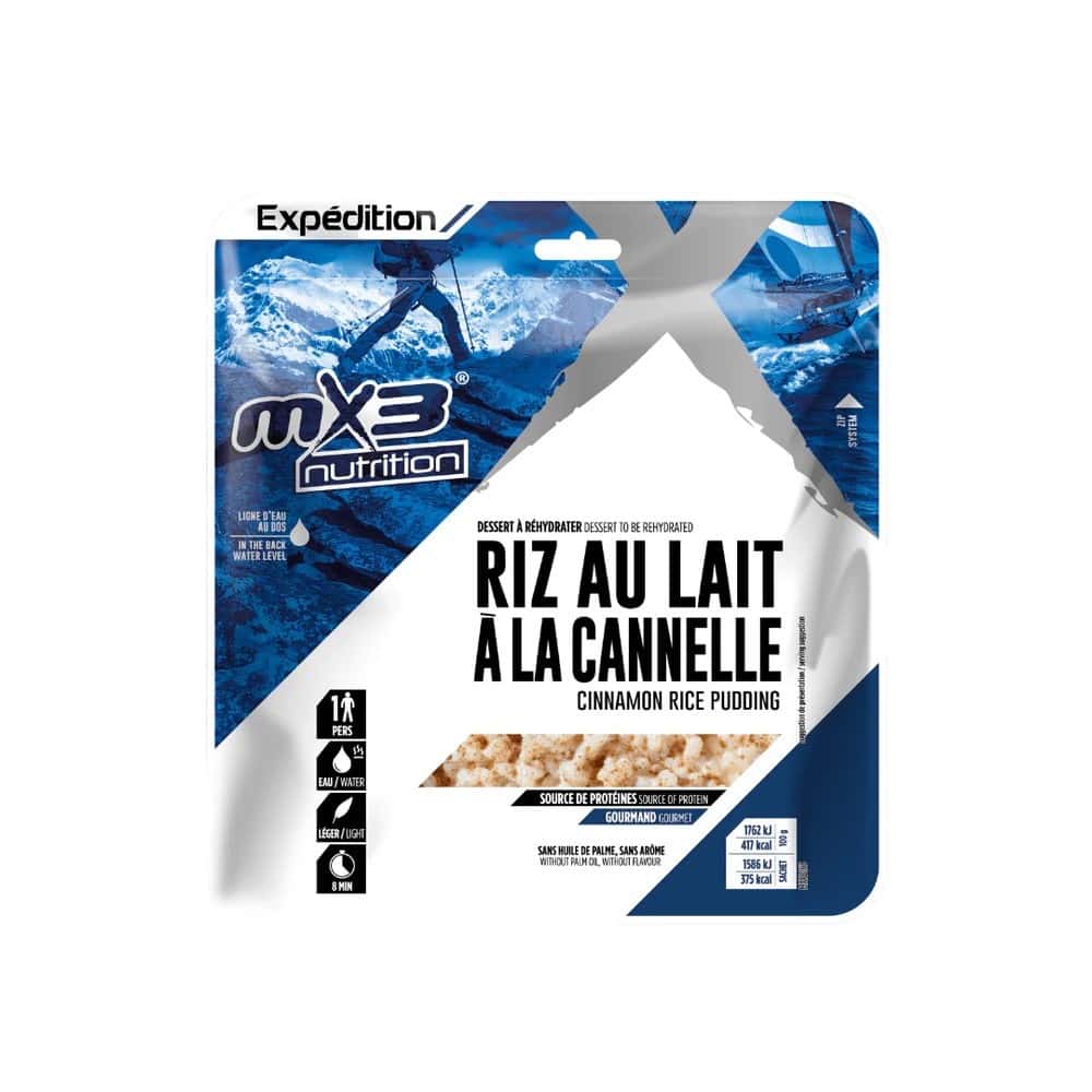 Пакет с оризова пудинг с канела MX3 Nutrition, спортна храна за енергия.