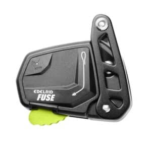 Edelrid Fuse carabiner with quick-release and safety features.