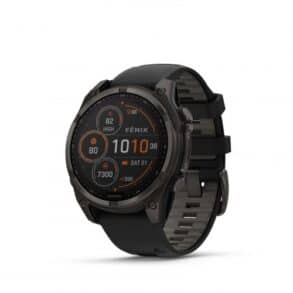 Мъжки спортен смартчасовник Garmin Fenix с черен дизайн.