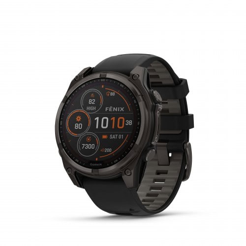 Мъжки спортен смартчасовник Garmin Fenix с черен дизайн.