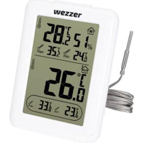 Цифров термометър и хигрометър Wezzer за температура и влажност.