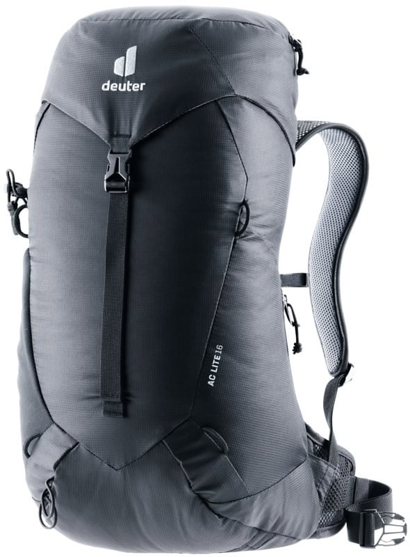 Тъмносива туристическа раница Deuter за приключения и пътувания.