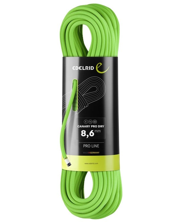 Зелен катарама за катерене Edelrid Canary Pro Dry 8.6mm.