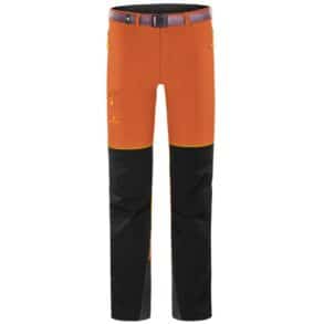 Технически спортни панталони за outdoor дейности, оранжево и черно, с джобове и регулируема талия.