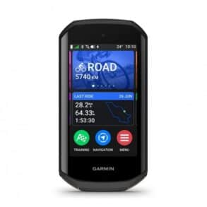 Гармин GPS устройство за колоездене с карта и данни за маршрути.