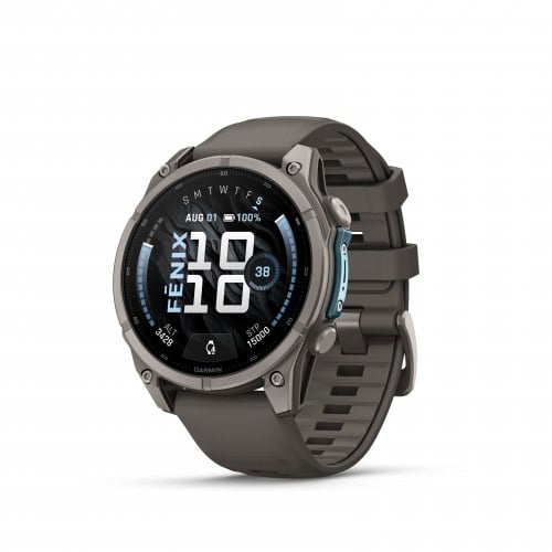 Мъжки спортен смарт часовник Garmin Fenix 7X с черен дизайн.
