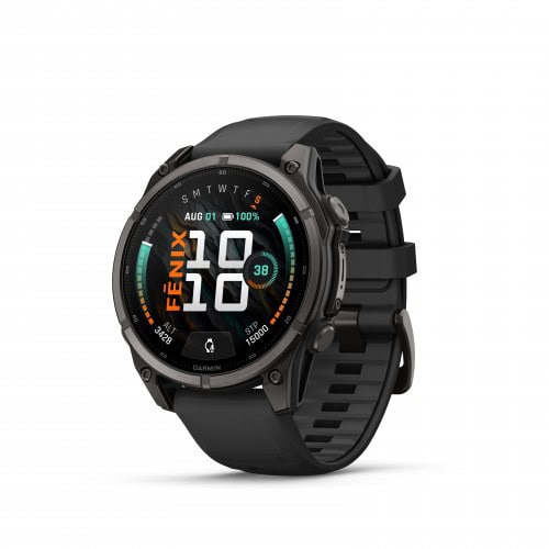 Модерен спортен смарт часовник Garmin Fenix с черен дизайн.
