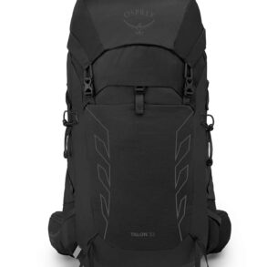Черна туристическа раница Osprey Talon 33 за приключения и пътувания.