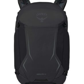 Черна раница Osprey Hikelite 26 за планински преходи и туризъм.