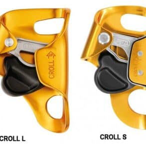 Varrio Sport Croll L and S climbing devices for safety and sport climbing.