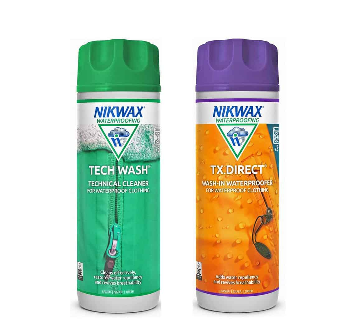 NikWax водоустойчиви препарати за пране и импрегниране.
