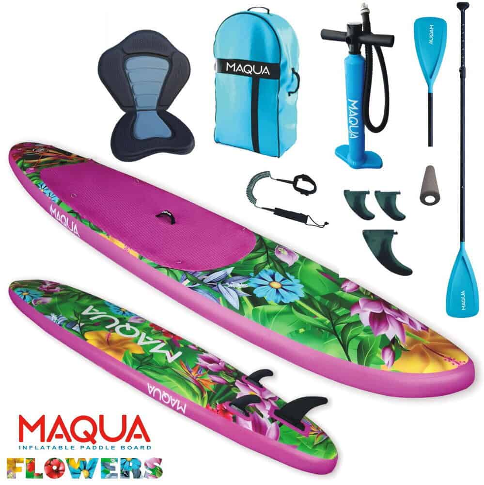 Надуваем SUP Maqua Flowers 10.8" с аксесоари за водни спортове.