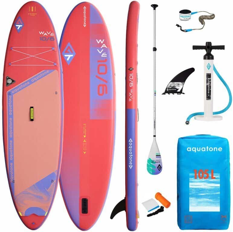 Надуваем SUP Aquatone Wave 10.6 с аксесоари за водни спортове.