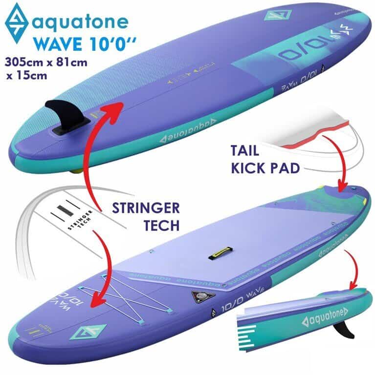 Въздушен SUP Aquatone Wave 10.0 за водни спортове и приключения.