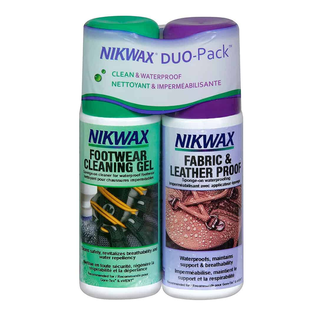 Комплект Nikwax Duo Pack за почистване и импрегнация на кожа и текстил.