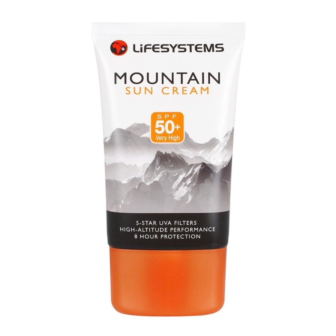 Планински слънцезащитен крем SPF50+ Lifesystems за планина.