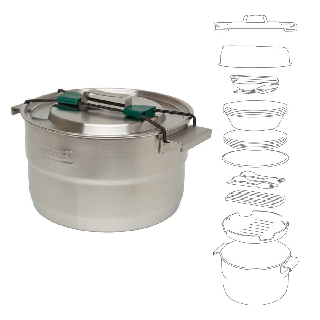 Кампинг готварски комплект Stanley Camp 3.5L с разглобяеми части.