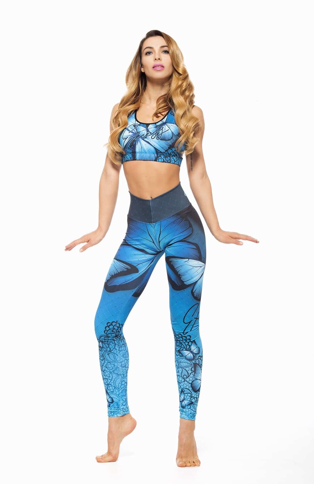 Спортен екип Excess Blue Butterfly Клин / Бюстие