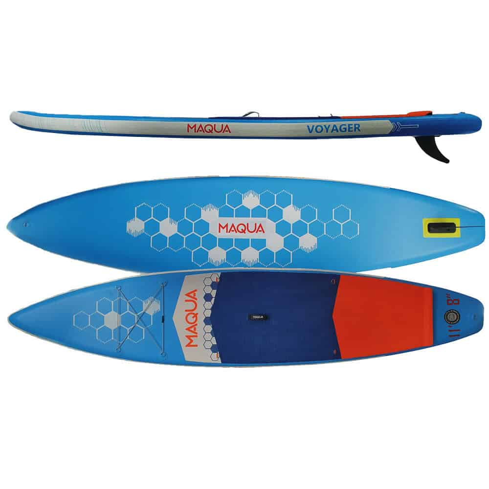 Надуваем SUP Maqua Voyager 11.8" за водни спортове и приключения.