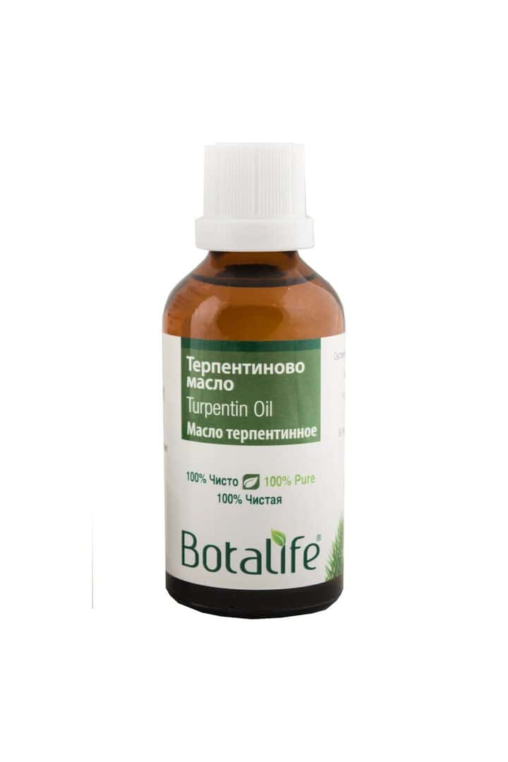 Бутилка терпентиново масло Botalife 50 мл за ароматерапия и масаж.