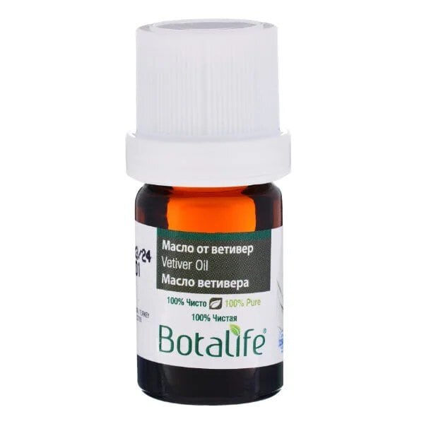 Бутилка масло от ветивер Botalife 5 мл за ароматерапия.