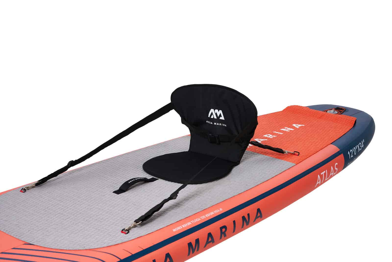 Надуваем SUP Aqua Marina Atlas 12'0" с облегалка и ремъци.
