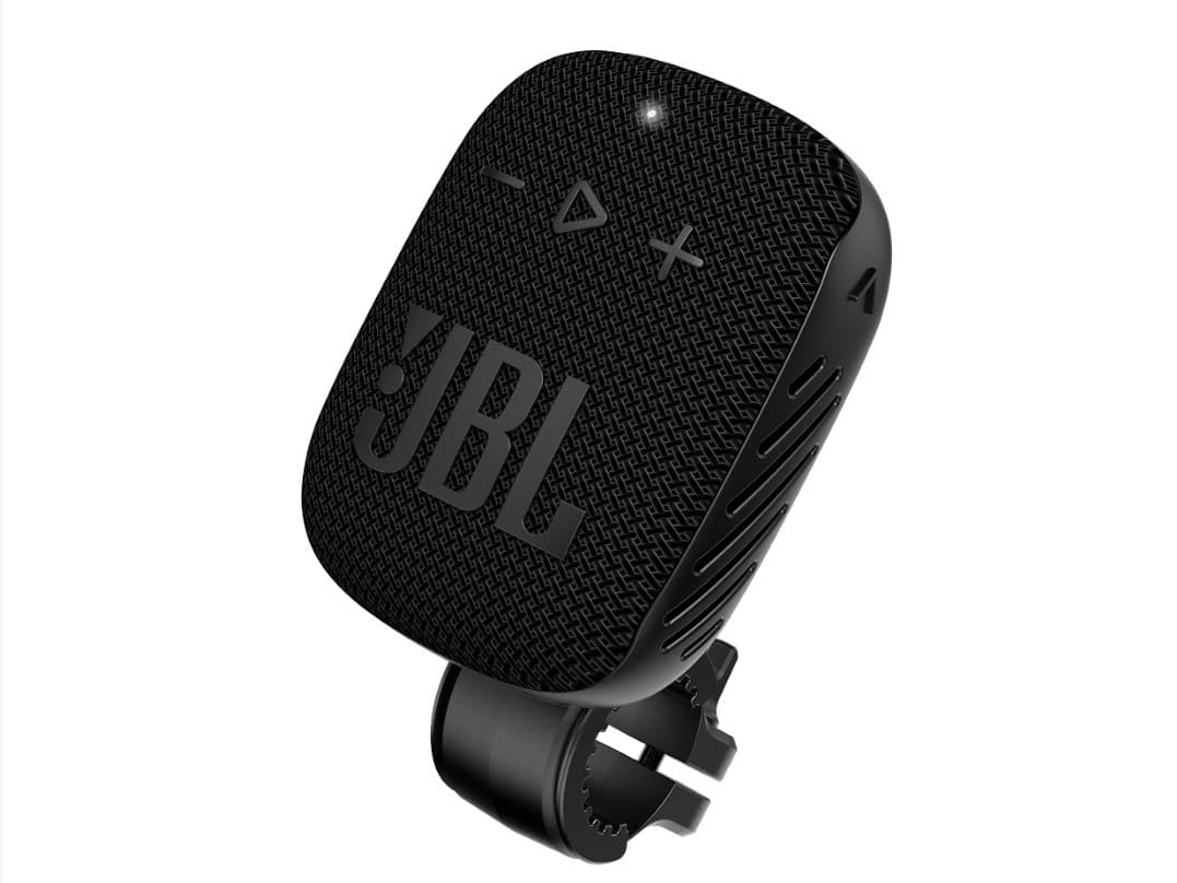 Bluetooth колона JBL Wind 3S с стойка за байк за музика на път.