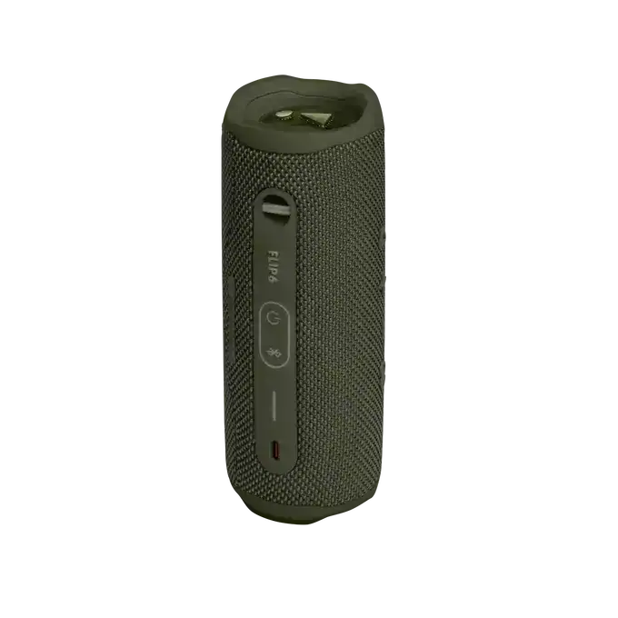 Зелена Bluetooth колона JBL Flip 6 за висококачествен звук.