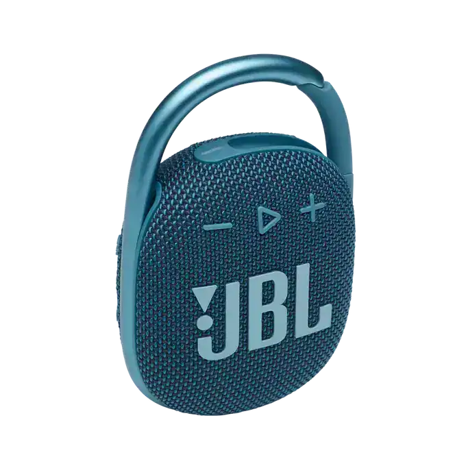 Портативна Bluetooth колона JBL Clip 4 в син цвят за мобилна музика.
