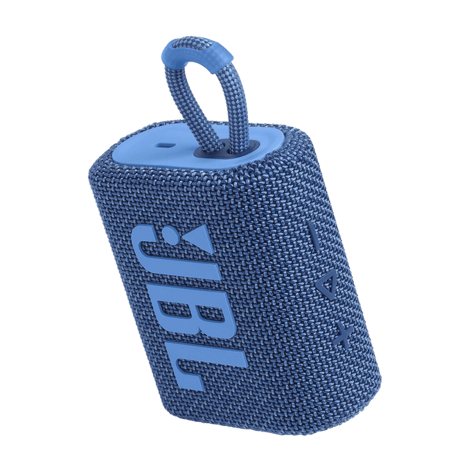 Портативна Bluetooth колона JBL Go 3 Eco Blue за мобилни устройства.