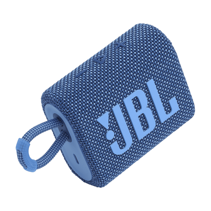 Портативна Bluetooth колона JBL Go 3 в син цвят.