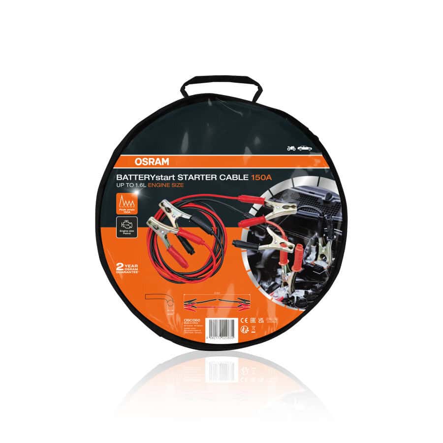Кабел за запалване Osram 150A за автомобили и мотори.