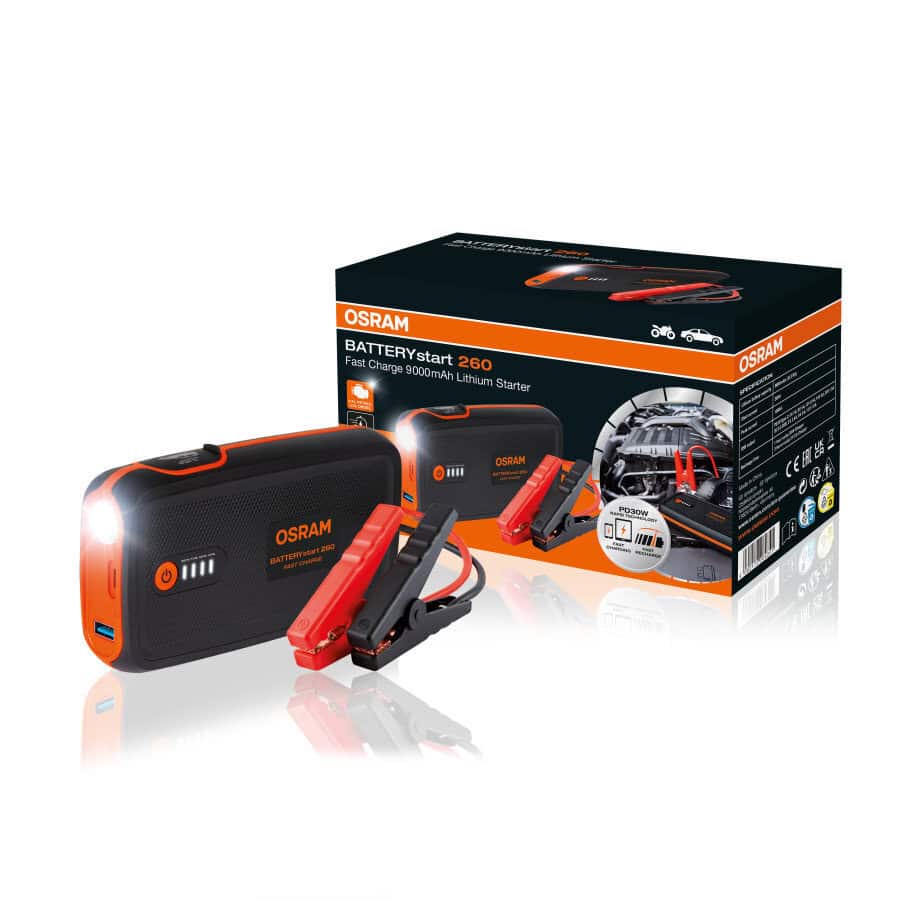 Osram Batterystart 260 стартер за запалване и зареждане на батерия.