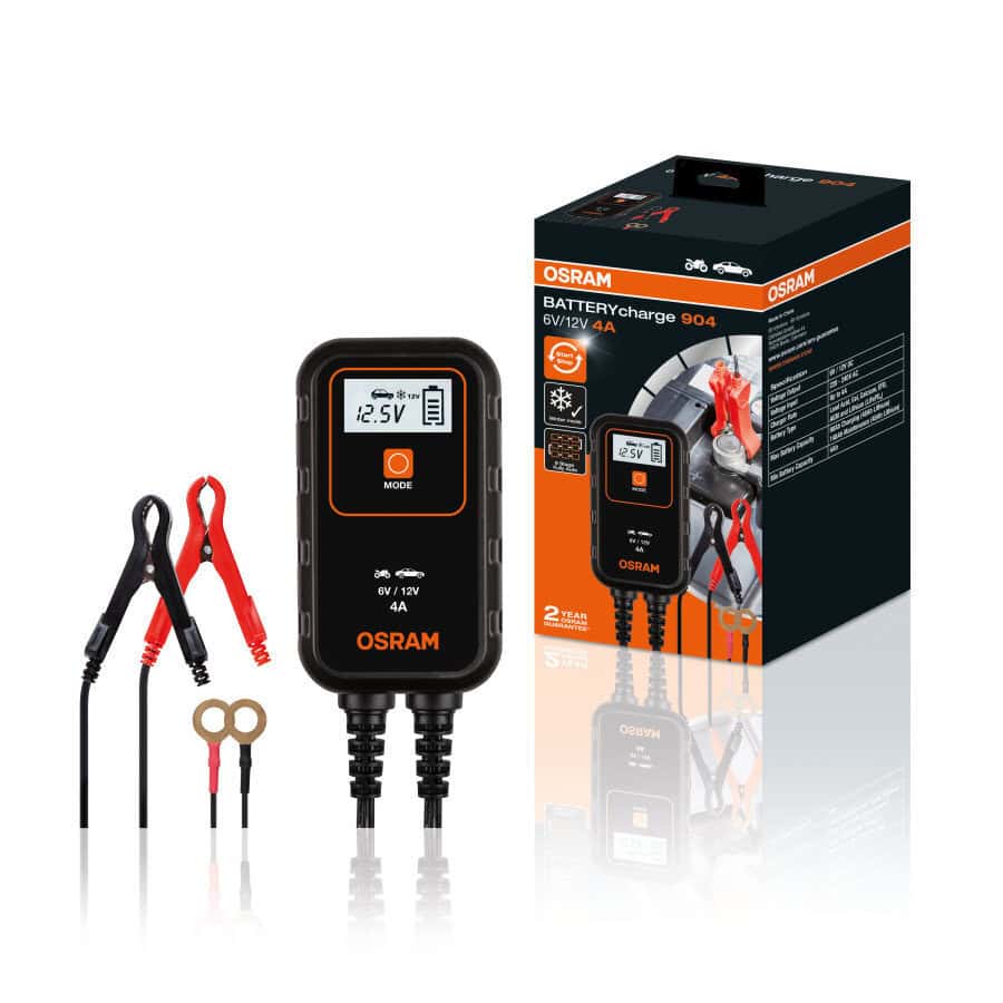 Зарядно устройство Osram Smart 904 за акумулатори 6V/12V 4A.