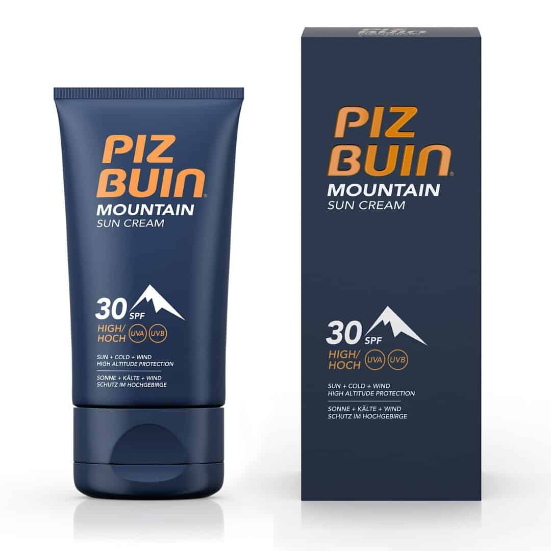 Паз Буйън слънцезащитен крем SPF30+ за планина, високоефективен и водоустойчив.
