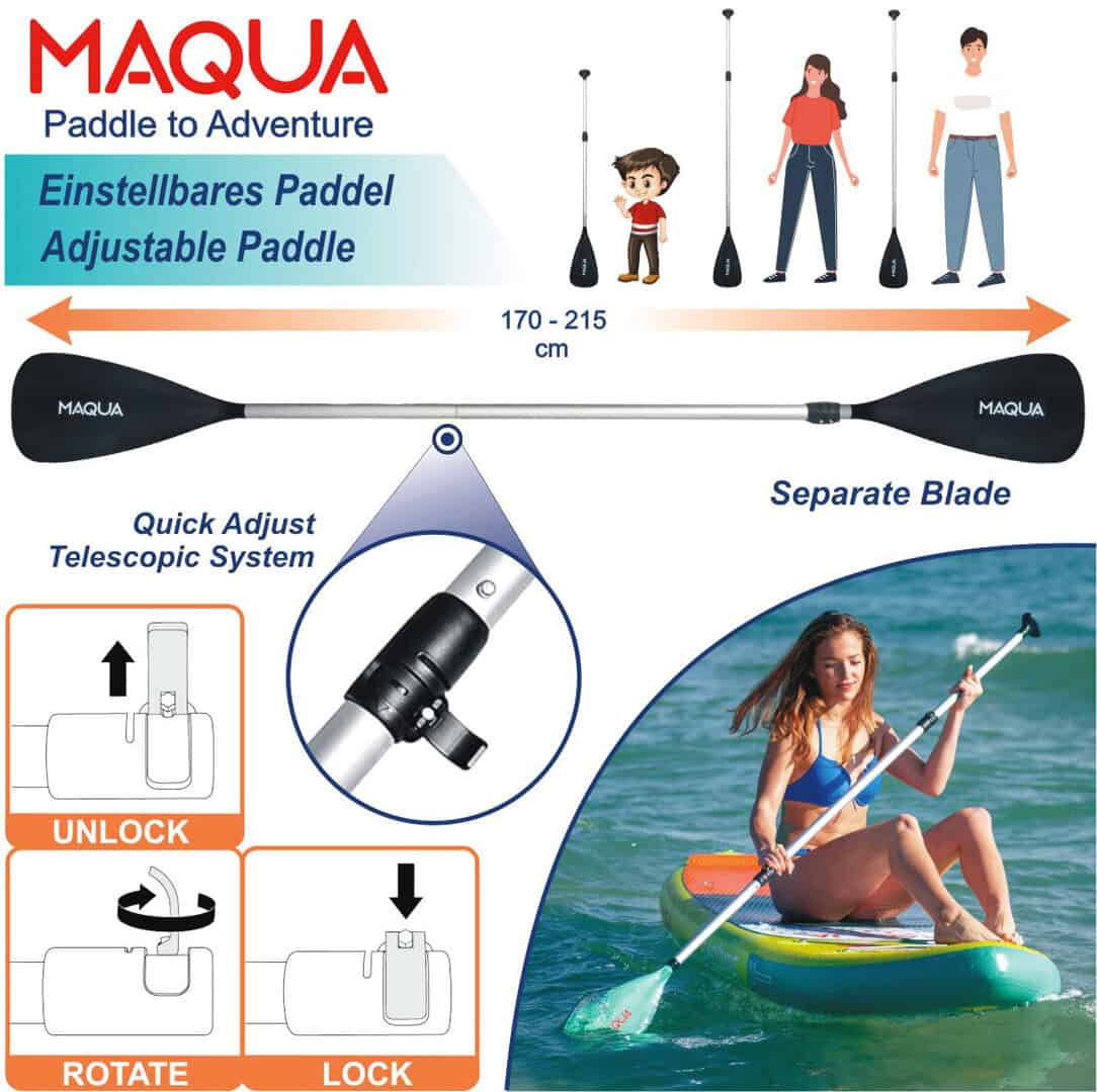 Надуваем SUP Maqua Vision 10.8" за водни приключения и спорт.